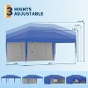 10'x20' Commercial Pop-Up Canopy Tent – Instant Setup Shelter with 2 Sidewalls, 12 Stakes & 6 Sandbags, Portable Outdoor Tent - 4 of 4