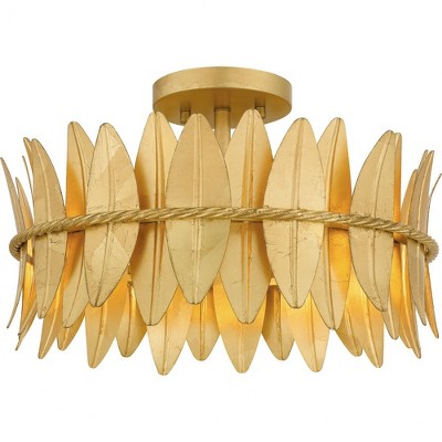 Quoizel Lighting Liza 3 - Light Semi-Flush Mount in  Gold Leaf