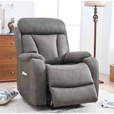 36.00"Electric Power Lift Recliner Chair for Elderly, PU Recliner Chair for Seniors, Home Theater Seating,Living Room Chair (Black PU)