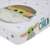 NoJo Star Wars The Mandalorian Grogu, White, Green, and Blue Precious Cargo Photo Op Nursery Fitted Crib Sheet - 2 of 4