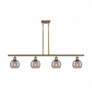 Athens Deco Swirl - 4 Light Island In Industrial Style-8 Inches Tall and 46 Inches Wide - 1 of 1