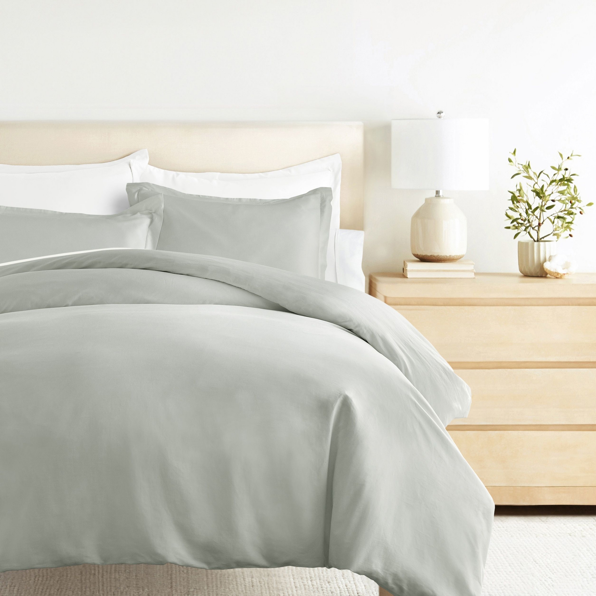 3 Piece Brushed Cotton Duvet Cover Set - Washed for Extra Softness - 100% Long Staple Sateen Weave Cotton - Becky Cameron, King/California King