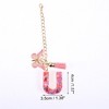 Unique Bargains Heart Sequin Letter U Butterfly Tassel Water Cup Pendant Pink 1 Pc - 2 of 4