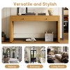 Okak 55IN Farmhouse Console Table with Safety Curved Corner, Entry Table with 2 Drawers, Accent Table for Hallway, Living Room - 3 of 4
