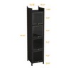 GDFStudio Maurice 13.78'' Contemporary Tempered Glass Door Cabinet - 3 of 4