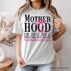 Motherhood Coquette Pink Bow T-Shirt, Retro Checkered White Tee for Sassy and Stylish Moms| OrnamentallyYou - 4 of 4