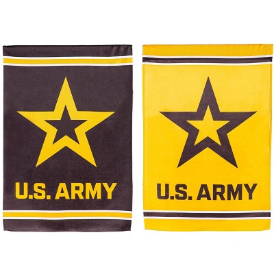 U.S. Army Yellow and Black Polyester Garden Flag 12 x 18 Inches