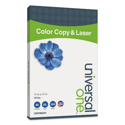 Universal Copier/Laser Paper 98 Brightness 28lb 11 x 17 White 500 Sheets/Ream 96244