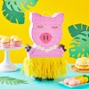 Blue Panda Pink Pig Pinata for Hawaiian Luau Pinata Summer Tropical Birthday Party Supplies Decorations with Skirt Design, 16.5x10x3 In - 2 of 4