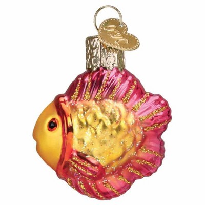 Old World Christmas 2.0 Inch Mini Tropical Fish Ornament Ocean Glitter Tree Ornaments
