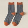 Anna-Kaci 6pk Men's Contrast - Color Ribbed Crew Socks - Non - Binding & Stay - Up - 2 of 4