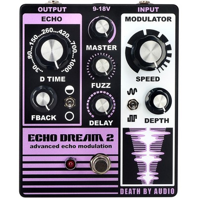 DEATH BY AUDIO Echo Dream 2 Delay Effects Pedal Purple