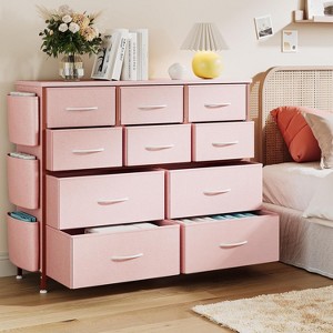 12-Drawer Fabric Dresser, Chest of Drawers with Side Pockets for Bedroom, Living Room, Hallway, Closet - 1 of 4