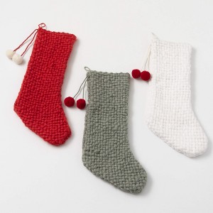 20.5"H Sullivans Knitted Christmas Stocking - Set of 3  Multicolored - 1 of 3
