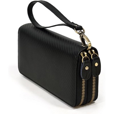 Paaaawaters Genuine Leather Long Wallet for Men, Large Capacity Purse Clutch Bag Handbag