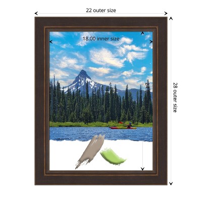 Lara Bronze Gold Brushstroke Wood Wall Picture Frame