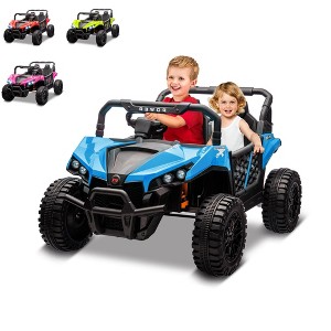 Harley-Style 24V Kids UTV Ride-on - Parent Remote Control, 2 Seats, Bluetooth Music,Storage Spaces,LED Lights & Metal Body for Ages 1-8 - 1 of 4