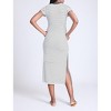 Women's Rib Knit Short Sleeve Raglan Midi Dress | Motherhood Maternity - 2 of 4