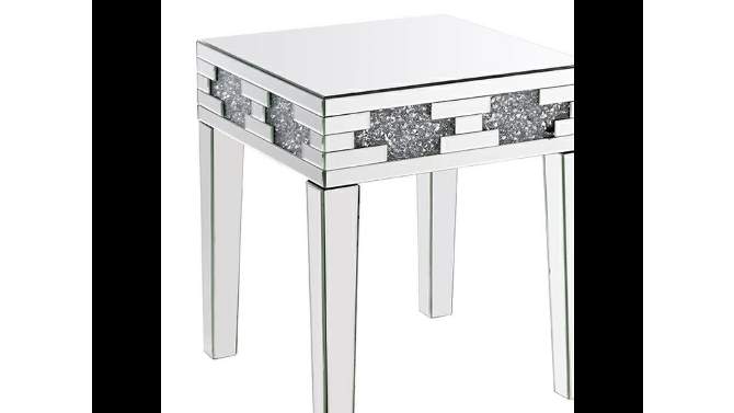 20&#34; Noralie Square End Accent Table Faux Diamonds - Acme Furniture, 2 of 10, play video