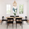 Plank+Beam 72" Classic Solid Wood Dining Table Set, Walnut Wirebrush, + 6 Chairs - 2 of 4