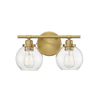 Savoy House Carson 2 - Light Vanity in  Warm Brass