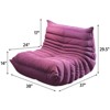 SYFERLORY Soft Beanbag Chair - Memory Foam Floor Sofa for Living Room, Bedroom or Office - Single Seat Lounger with Removable Cover，Purple - 2 of 4