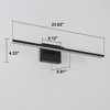 LLHZSY 23 5/8" Minimalist Linear LED Vanity Light Dimmable Wall Sconce Light Bar - Black-3000K - 3 of 4