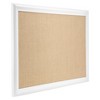 U Brands 20"x 30" Burlap Bulletin Board White Wood Frame - image 2 of 4