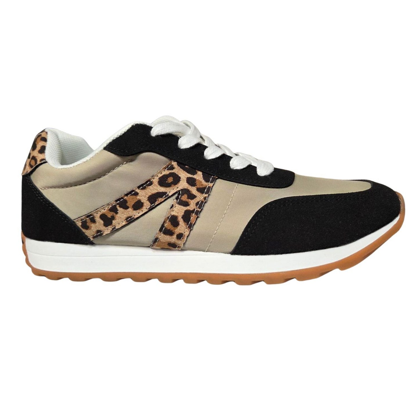 Женские кроссовки Very G Joel Lace Up Fashion Sneaker, Black Leopard, цвет: Чёрный — фото 1