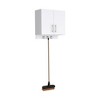 Depot E-Shop Wall cabinet 27" H, three broom hangers and metal handles, two internal shelves, two doors - 3 of 4