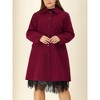 Agnes Orinda Women's Plus Size Winter Single Breasted Back Split with Pockets Long Overcoats - 2 of 4