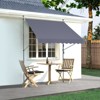 VEVOR 98 x 47" Patio Awning Retractable, Awning Sunshade Shelter with Manual Crank Handle, Adjustable Height from 86 to 122 in, Dark Gray - 2 of 4