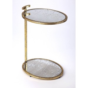 Ciro Metal & Mirror Side Table Gold - Butler Specialty