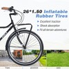 VASIP Retro City Bike 26 Inch - 7 Speed Steel Frame Vintage Bicycle for Women/Men,Classic Commuter Cruiser,Llight Blue - 2 of 4