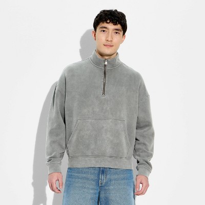 Mens Heavyweight Fleece 12 Zip Pullover Sweatshirt - Original Use 2590₽
