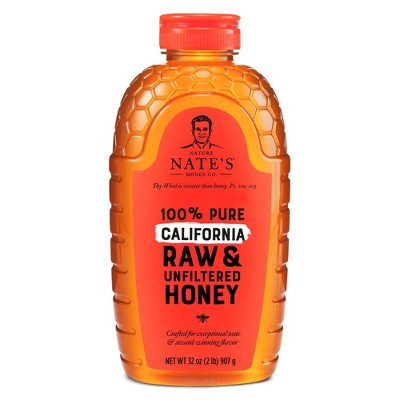 Nature Nate's 100% Pure Raw And Unfiltered California Honey - 32oz : Target