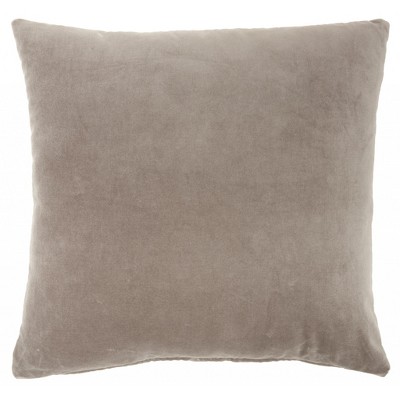 HomeRoots Taupe Soft Velvet Accent Throw Pillow