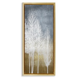Stupell Industries Tall Bare White Trees Nature, 11" x 25" - 1 of 4