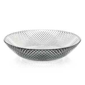 Slickblue 8" Shimmering Lead-Free Glass Soup Bowl, Diamond Pattern, Microwave & Dishwasher Safe, Set of 1/4/12 - 1 of 4