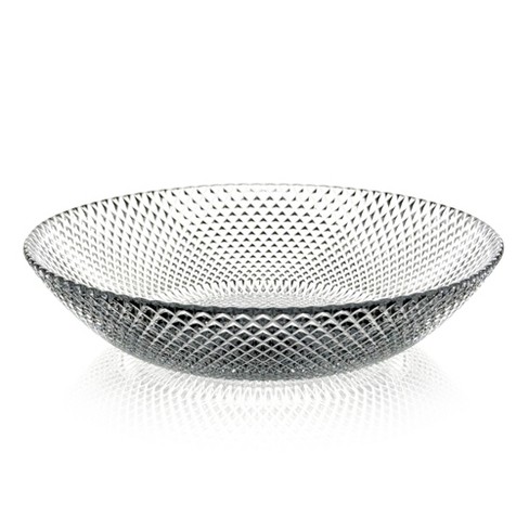 Slickblue 8" Shimmering Lead-Free Glass Soup Bowl, Diamond Pattern, Microwave & Dishwasher Safe, Set of 1/4/12 - image 1 of 4