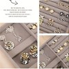 Elegant Jewelry Tray Organizer w/Soft Velvet Lining for Rings Earrings Necklaces,Compact Anti-Scratch Storage Box, Perfect for Dresser Vanity Travel - 2 of 4