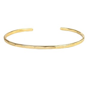 Hammered Gold Signature Cuff Bracelet - 1 of 4