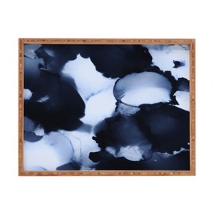 Monika Strigel Blue Ink 22 18" x 14" Large Rectangular Tray - Deny Designs - 1 of 2