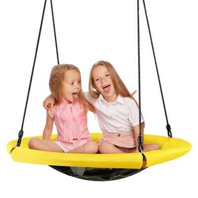 Costway 40'' Nest Tree Swing Outdoor Round Swing for Backyard Blue\Green