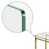 NicBex Dining Table for 6 Kitchen Table Rectangular Dining Table Modern Minimalist Glass Tabletop and Chrome Metal Legs for Dining Room - 3 of 4