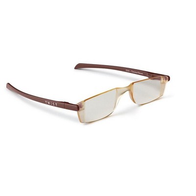 FlatSpec TWIST ONE Flat Folding Computer Reading Glasses in Coconut Brown +1.00