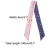 INSPIRE CHIC Women's Striped Printed Skinny Long Satin Silky Neck Scarves 1Pc - 3 of 4