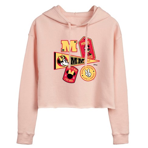 Minnie mouse cropped hoodie hotsell