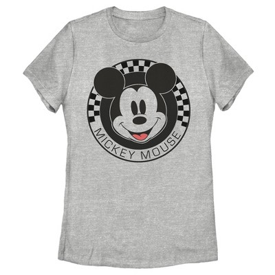 Women's Mickey & Friends Checkered Mickey Mouse Portrait T-Shirt