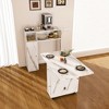 Lirago Foldable Rectangular Dining Table with Wall-Mounted Sideboard 4-in-1 Socket 43.3"H x 11.8"D x 37.4"W White - 3 of 4